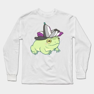 Asexual Pride Flower Frog Long Sleeve T-Shirt